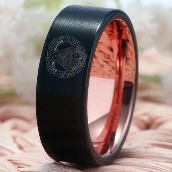 Grand Master Blue Lodge Ring - Black - Bricks Masons