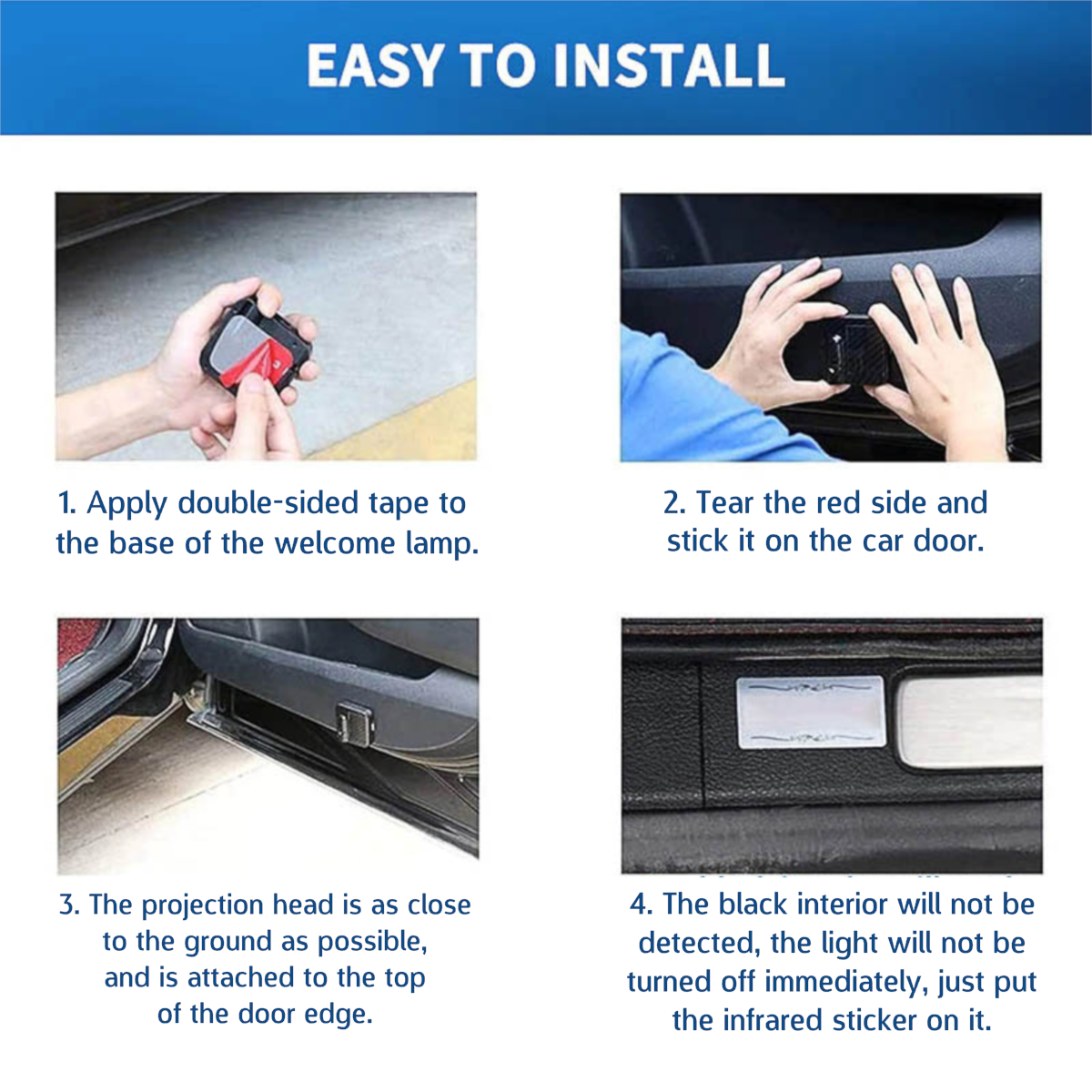 OES Car Door Light Projector - Customizable Wireless LED - Bricks Masons