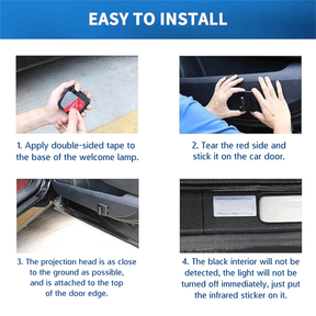 Knights Templar Car Door Light Projector - Customizable Wireless LED