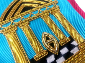 Master Mason Scottish Rite Sash - 3 Stars Bullion Embroidery