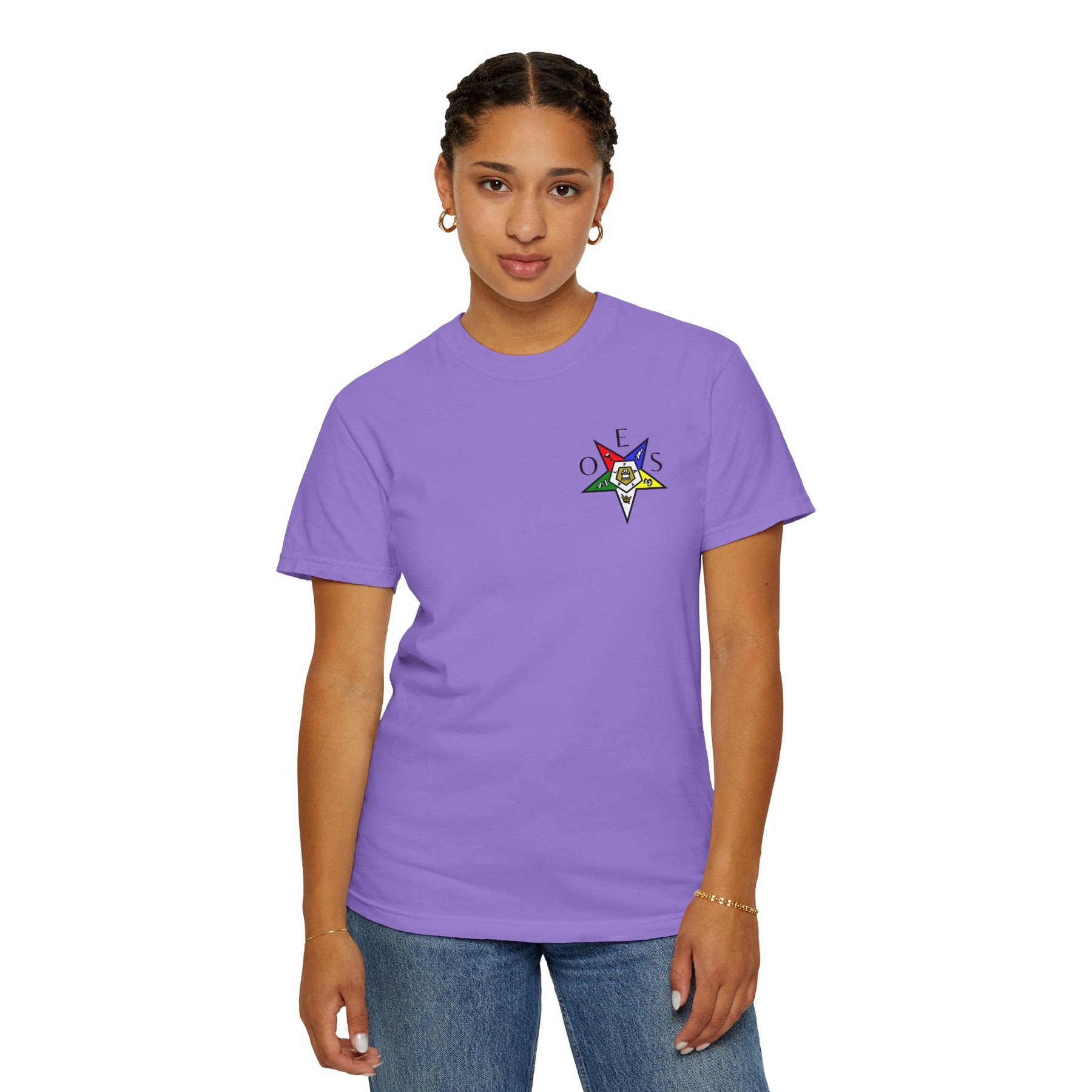 OES T-Shirt - Garment-Dyed Tee OES Star Various Colors - Bricks Masons