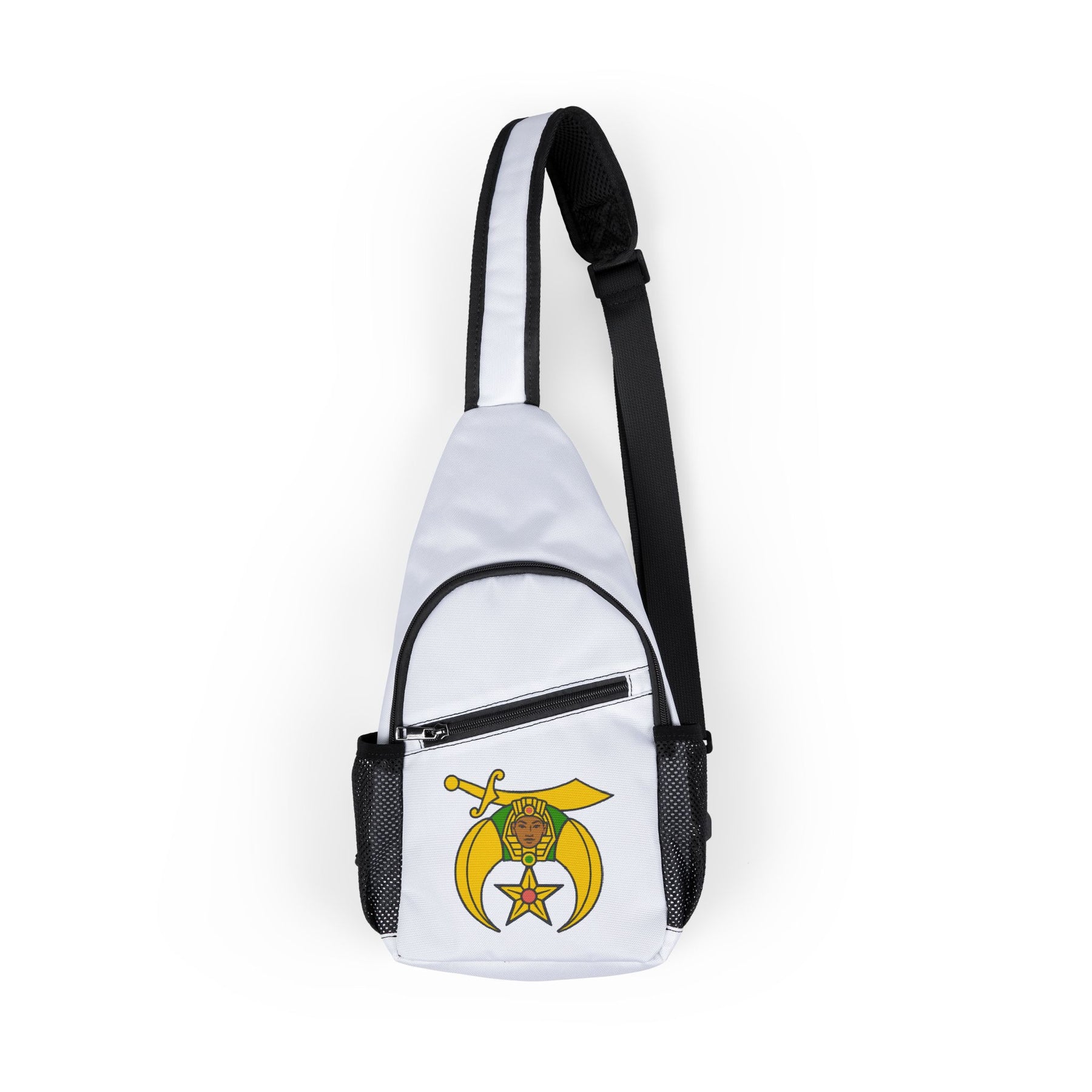 Daughters of Sphinx Crossbody Bag - White With Multiple Pockets - Bricks Masons