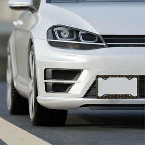 Master Mason Blue Lodge License Plate Frame - All over S&C with Sun Design Glossy Finish - Bricks Masons