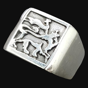 Lion Judah Rastafari Silver Ring 1.5 1.3 Cm 8 Gr Art 1145 - Bricks Masons