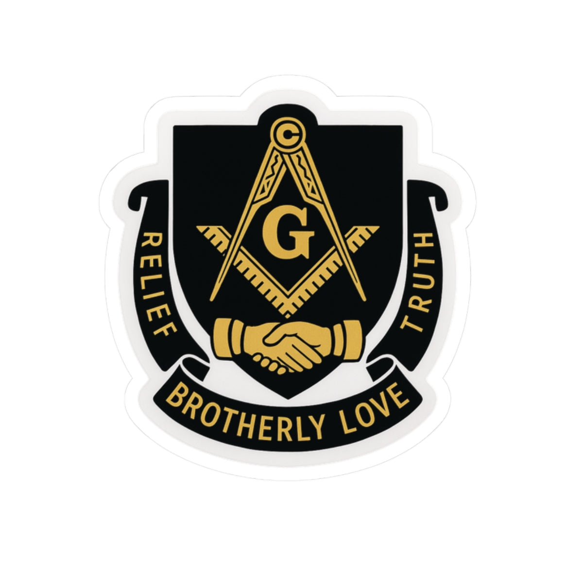 Master Mason Blue Lodge Sticker Decal - Relief Brotherly Love Truth - Bricks Masons