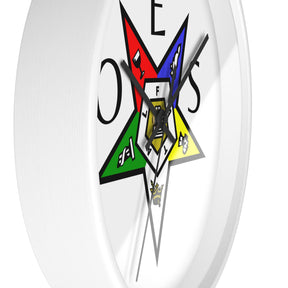 OES Clock - Colorful Star Emblem - Bricks Masons