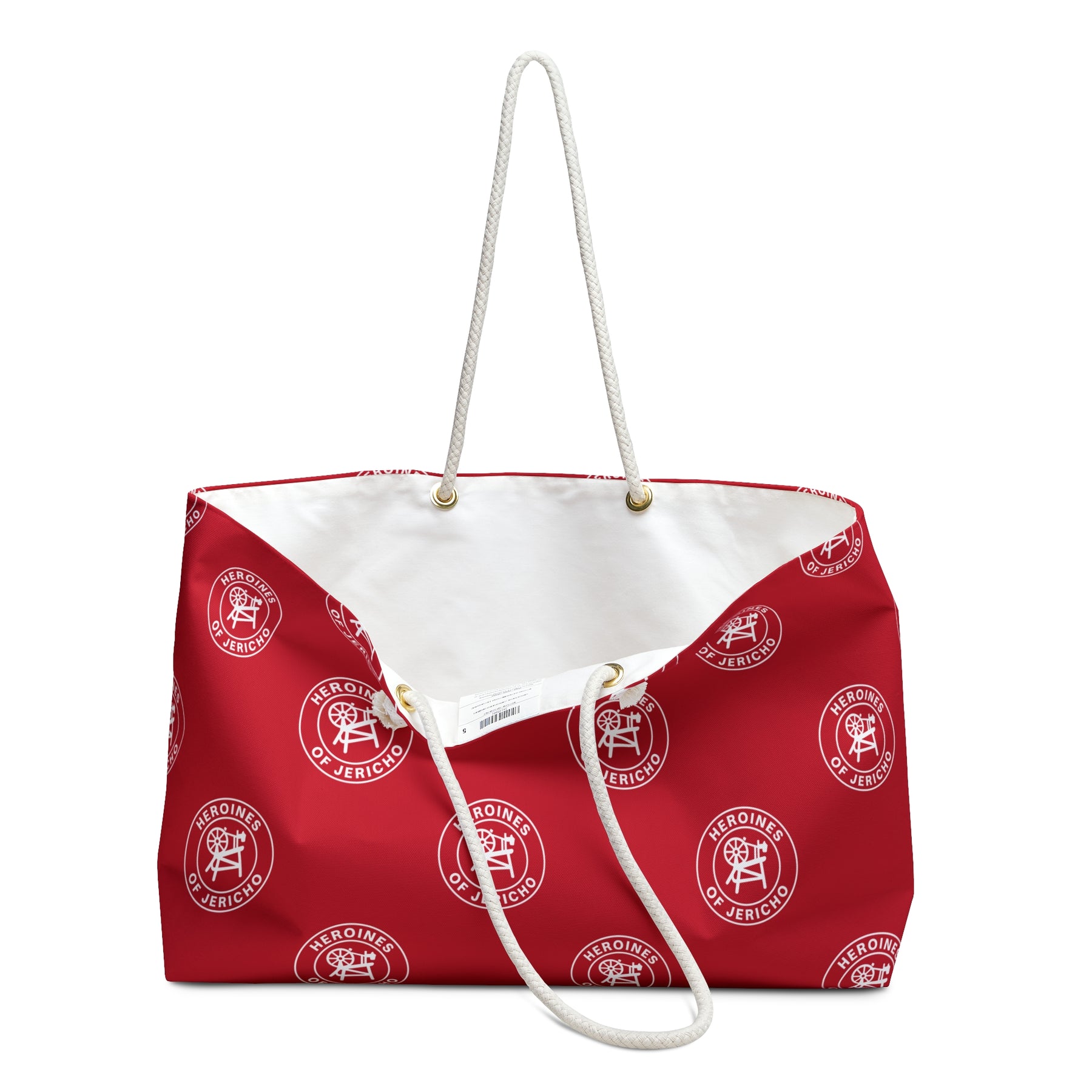 Heroines of Jericho Travel Bag - Weekender Bag Red Spun Polyester - Bricks Masons