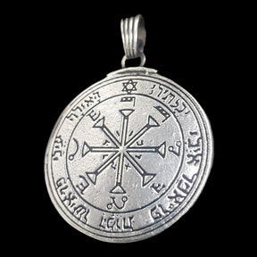 Solomon Pendant Fourth and Sixth Pentacle consecrated to the Sun Silver 3.6 cm 25 g Art 1169 - Bricks Masons