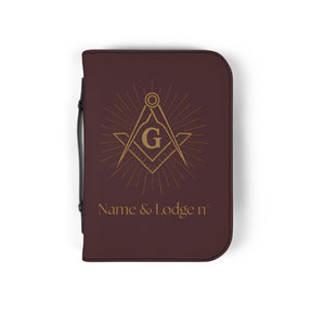 Master Mason Blue Lodge Bible Cover - Customizable Square & Compass G Various Sizes