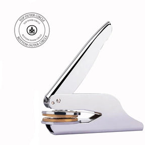 International Masons Pocket Seal Press - Silver Color With Customizable Stamp - Bricks Masons