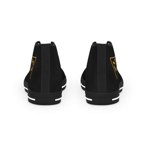 Grand Tiler of Solomon Sneaker - High Top Black & White Golden Emblem - Bricks Masons