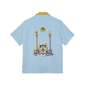 Men's Hawaiian Camp Shirt (AOP) - Bricks Masons