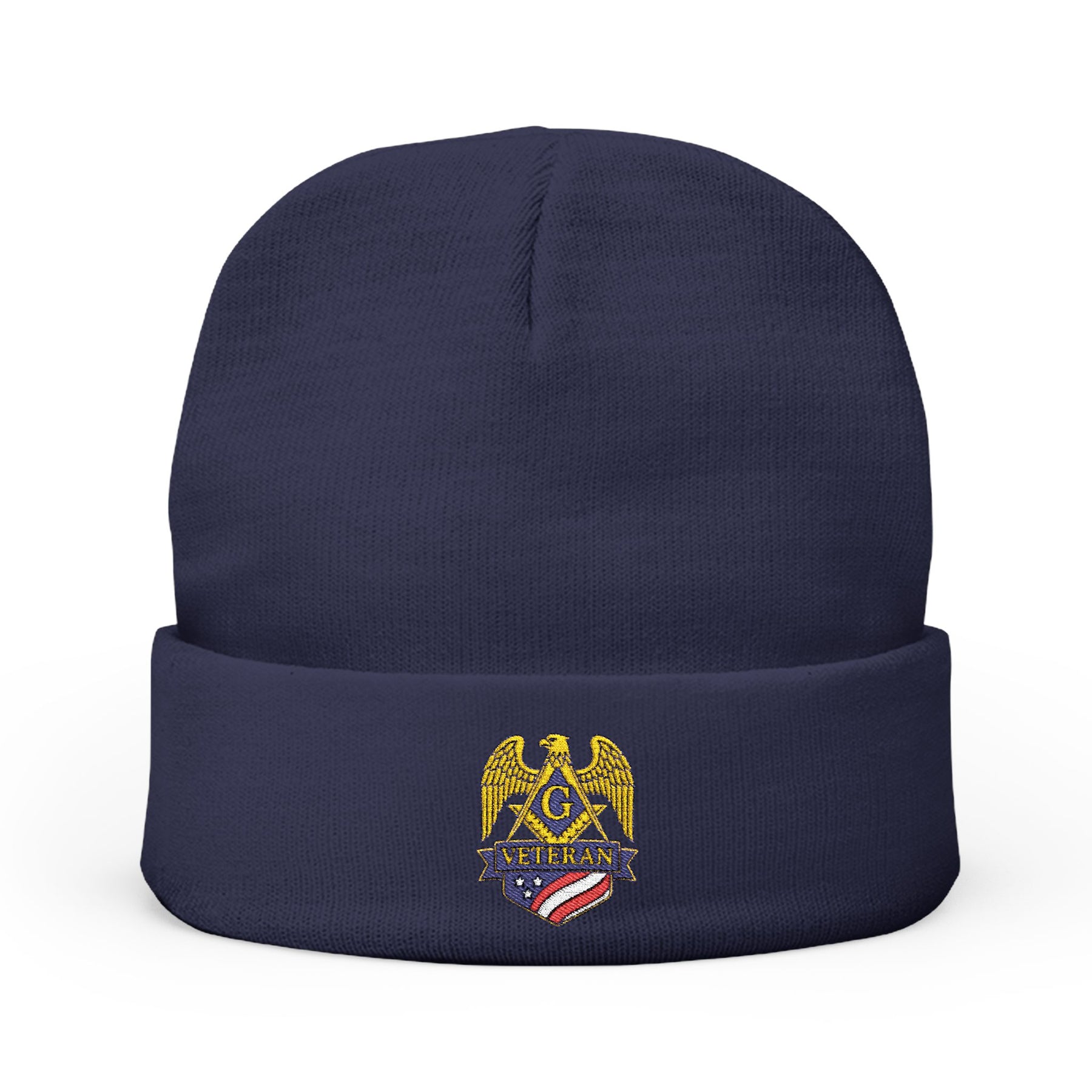 Master Mason Blue Lodge Beanie - Knit Embroidery Veteran Mason Various Colors - Bricks Masons