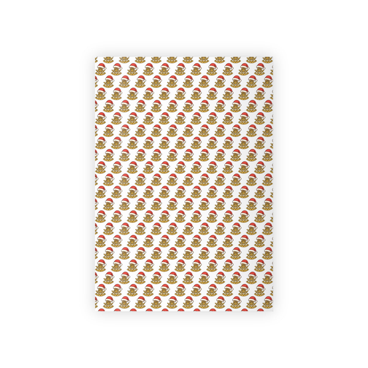 Past Master Blue Lodge Wrapping Paper - Golden Square & Compass with Quadrant Sun - Bricks Masons