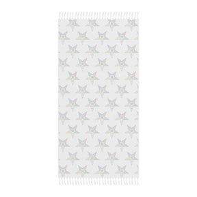 OES Towel - Colorful Stars Polyester With Knotted Tassels - Bricks Masons