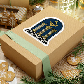 Master Mason Blue Lodge Sticker Decal - Kiss-Cut Colorful - Bricks Masons