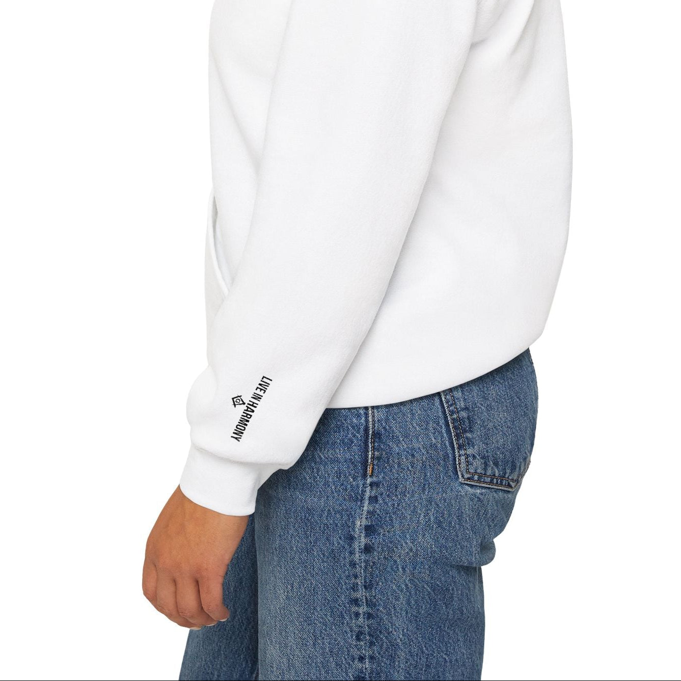 Master Mason Blue Lodge Hoodie - Beauty Front & Sleeves Embroidery - Bricks Masons