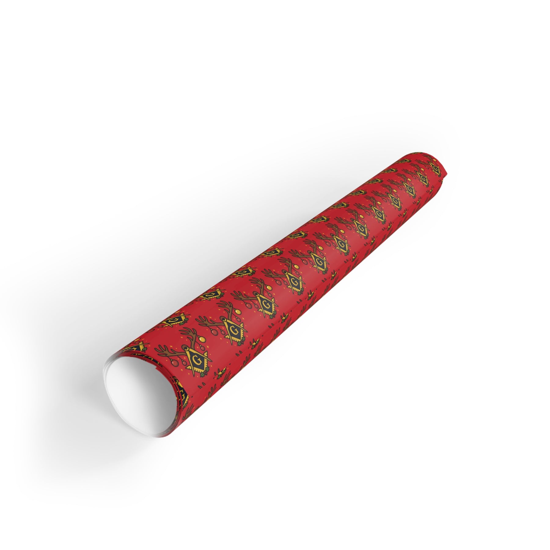 Master Mason Blue Lodge Wrapping Paper - Square & Compass G Holiday Edition - Bricks Masons