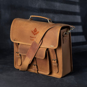 Widows Sons  Briefcase - Genuine Cow Leather - Bricks Masons