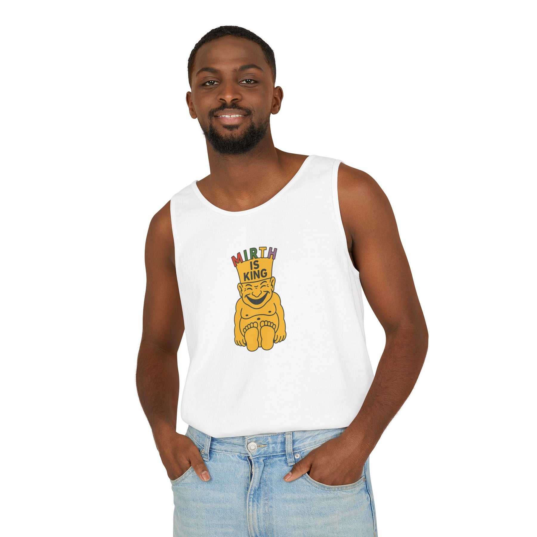 Royal Order of Jesters Tank Top - MIRTH Garment-Dyed 100% Cotton - Bricks Masons