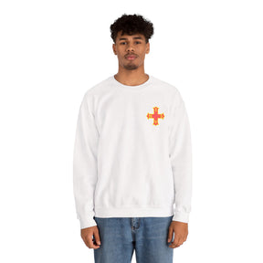 Red Cross of Constantine Sweatshirt - Left Chest Cross Embroidery - Bricks Masons