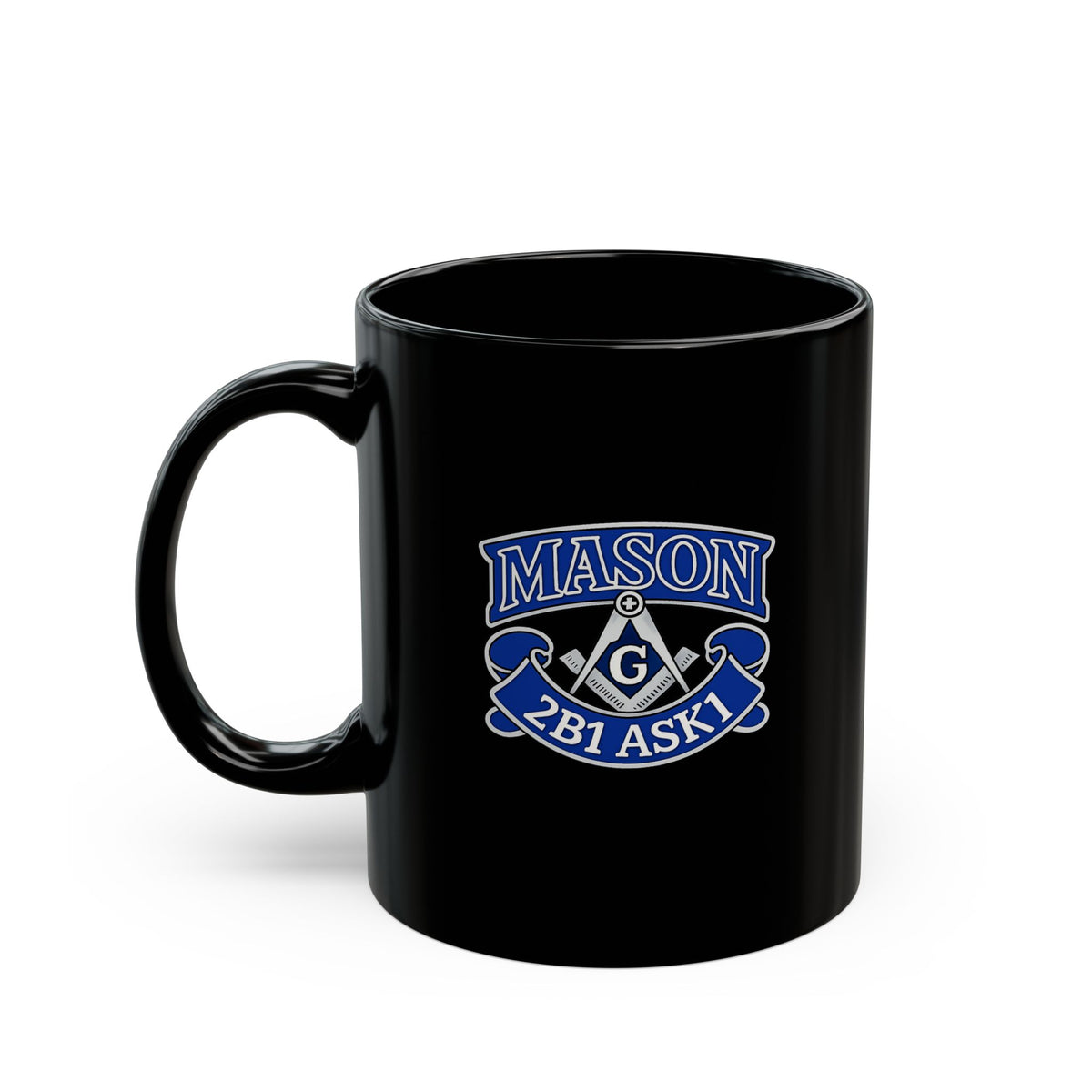 Taza de la Logia Azul de Maestro Masón - 2B1 ASK1 con Escuadra y Compás G