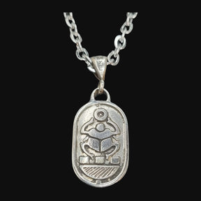 Egyptian Scarab Pendant in Silver 3 x 1.5 cm 6 g Art 1494 - Bricks Masons