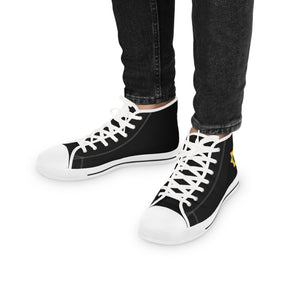 Red Cross of Babylone Sneaker - High Top Black & White Gold & Green Emblem - Bricks Masons