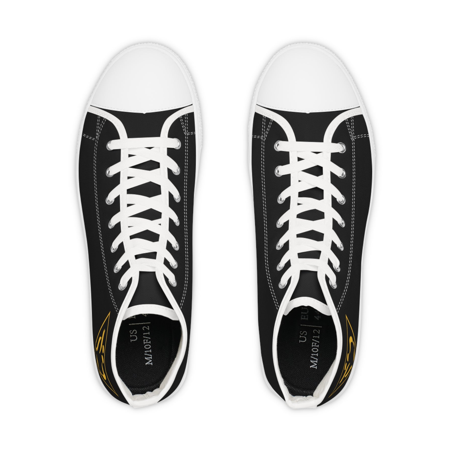 Grand Tiler of Solomon Sneaker - High Top Black & White Golden Emblem - Bricks Masons