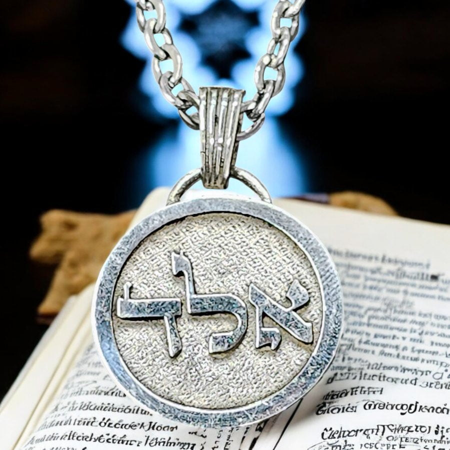I said Kabbalah AGAINST THE EVIL EYE Daled Lamed Alef Name of God 10 ALADIAH in silver 2.5 Cm 9 Gr Art 1608 - Bricks Masons