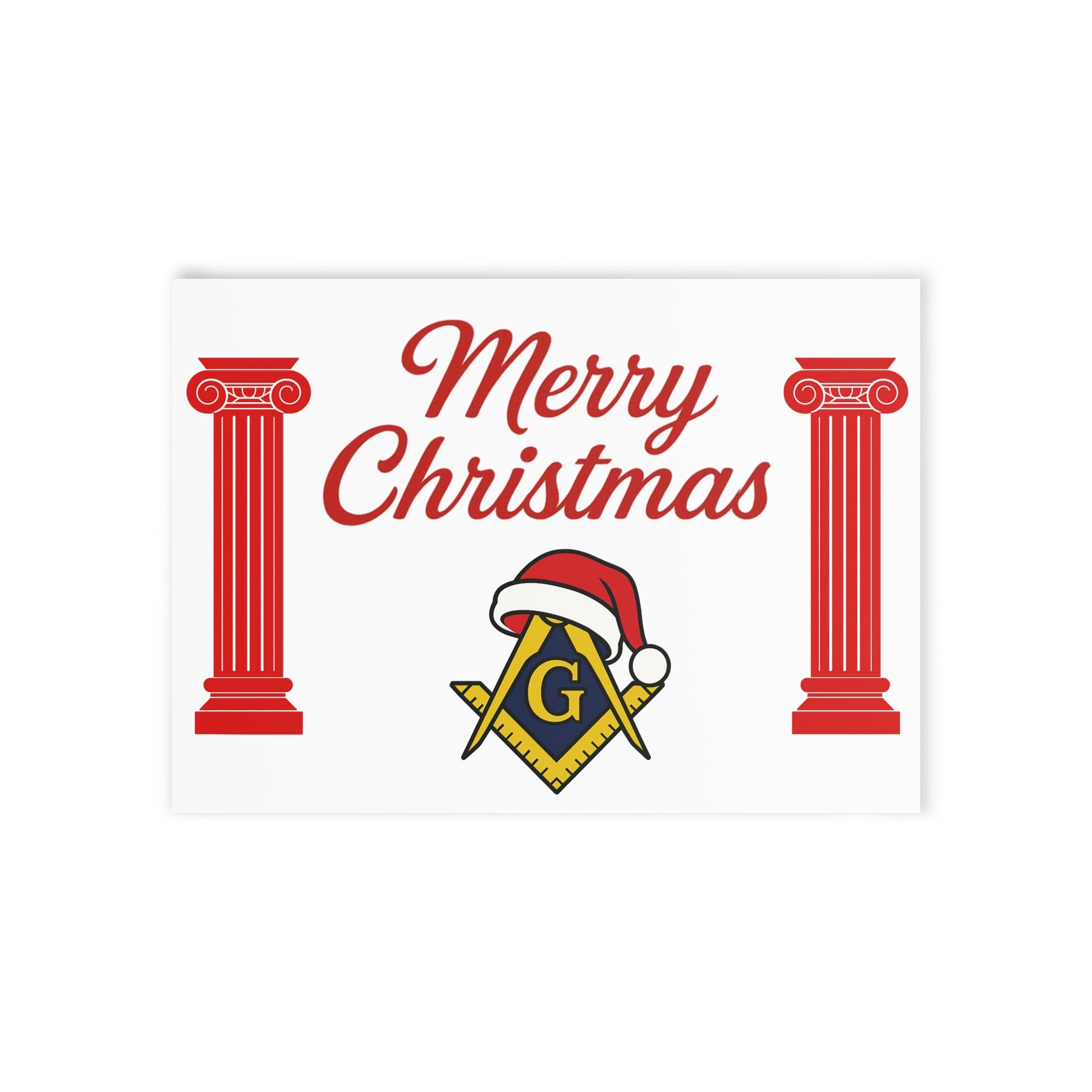 Master Mason Blue Lodge Greeting Card -  (Two-sided print) - Bricks Masons