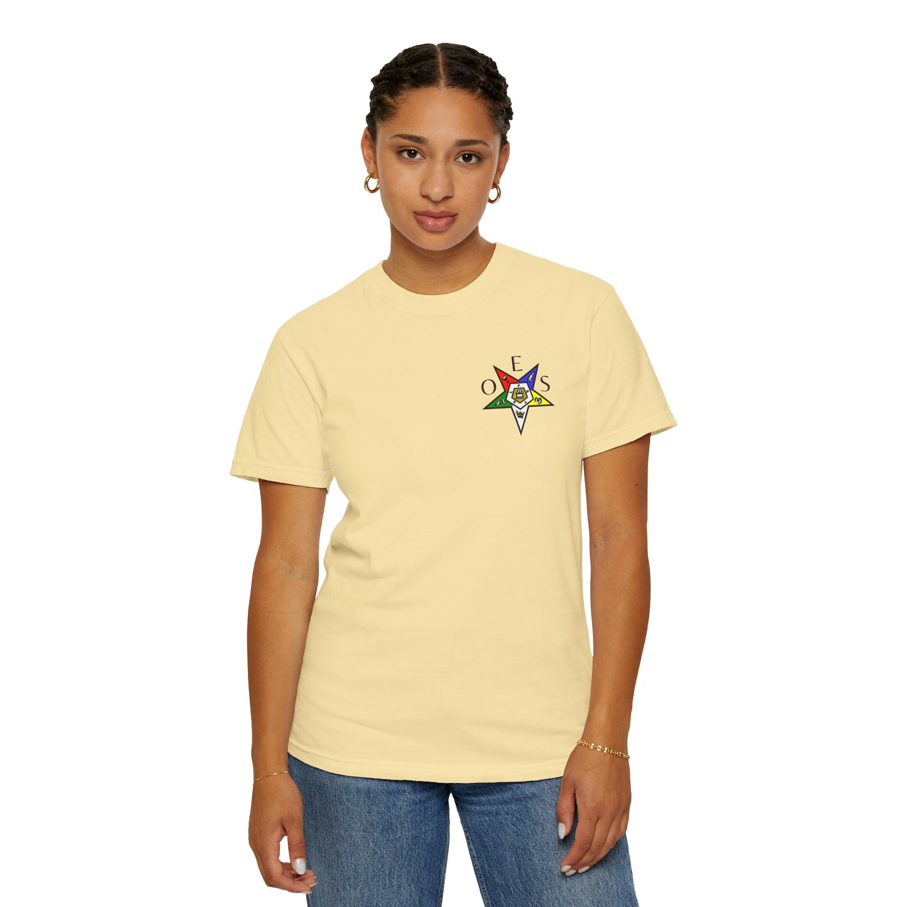 OES T-Shirt - Garment-Dyed Tee OES Star Various Colors - Bricks Masons