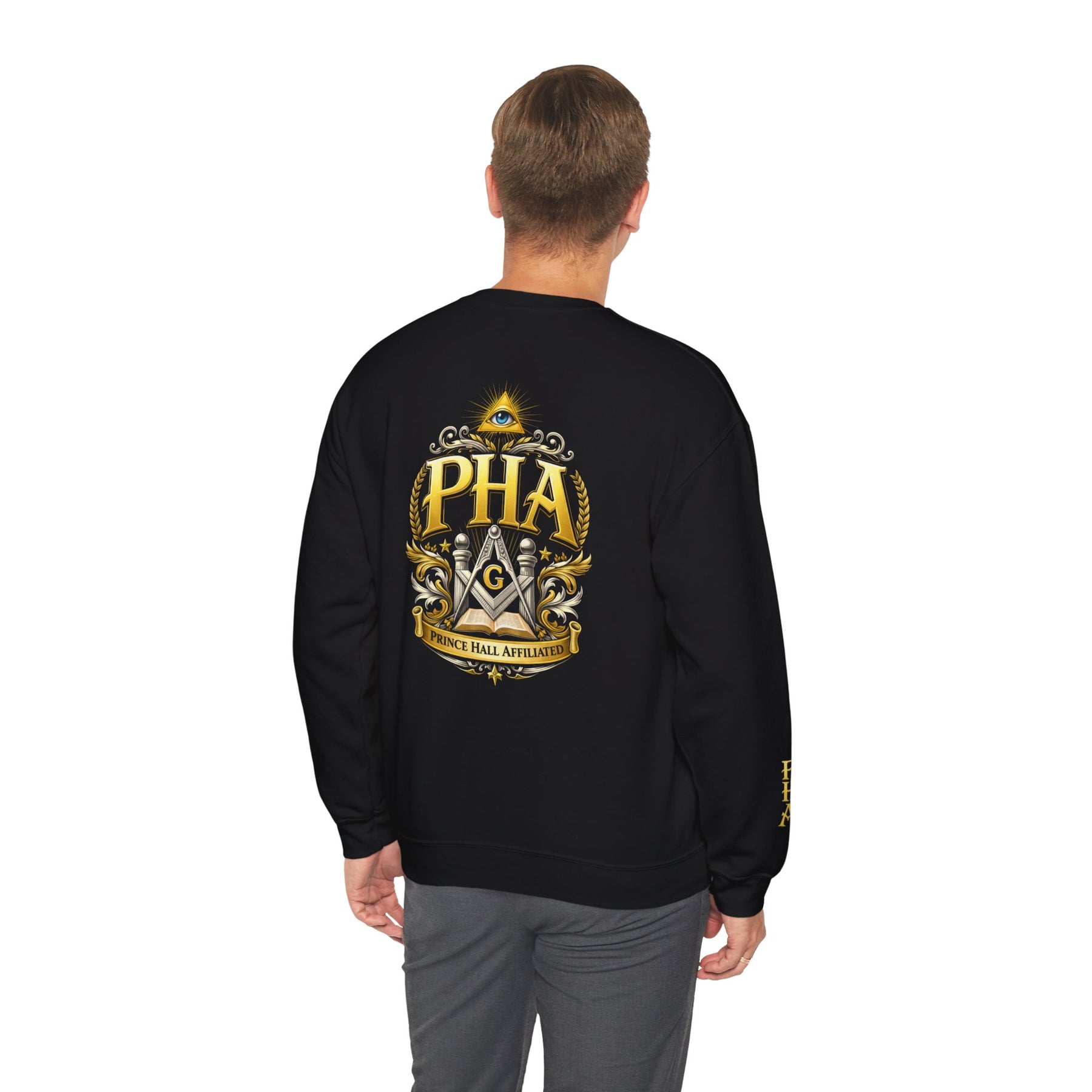 Master Mason Blue Lodge Sweatshirt - Square & Compass G & Eye Prince Hall Affiliated - Bricks Masons