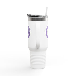 Elks of the World Ringneck Tumbler - Purple & White Stainless Steel & Insulated - Bricks Masons