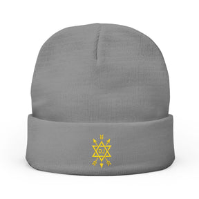 Order Of The Secret Monitor Beanie - Knit Embroidery Various Colors - Bricks Masons