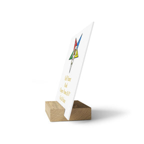 OES Plaque - Colorful Eastern Star with Personalization - Bricks Masons