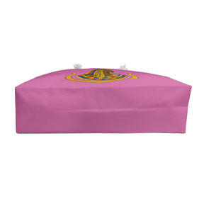 DOI Travel Bag - Pink Spun Polyester With Rope Handles - Bricks Masons