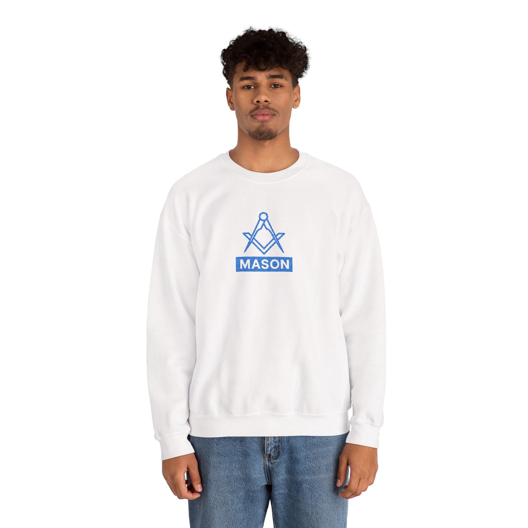 Master Mason Blue Lodge Sweatshirt - Classic Mason Square & Compass Design - Bricks Masons