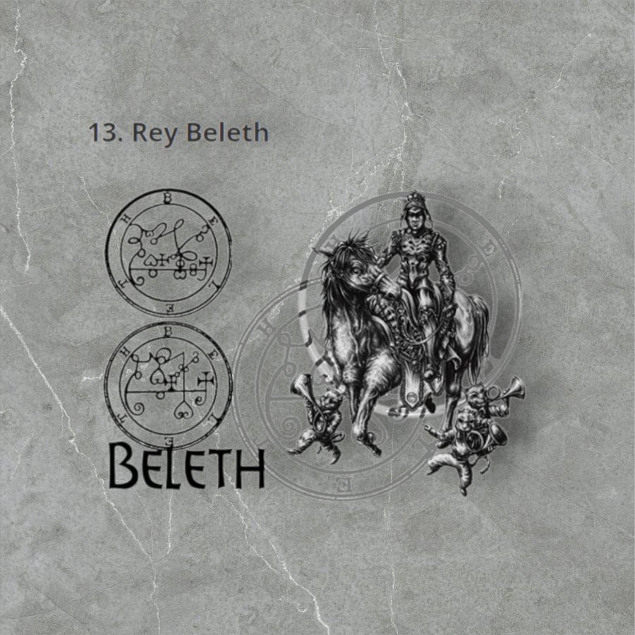 I swore Demon 13 KING BELETH and Secret Seal of Solomon 72 Demons Lesser Key of Solomon Goetia In Silver 3 x 2.5 cm 12 Gr Art 1872 - Bricks Masons