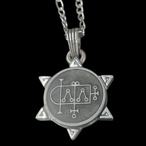I wove Demon 39 PRESIDENT MALPHAS and Secret Seal of Solomon 72 Demons Lesser Key of Solomon Goetia In Silver 3 x 2.5 cm 12 Gr Art 1898 - Bricks Masons