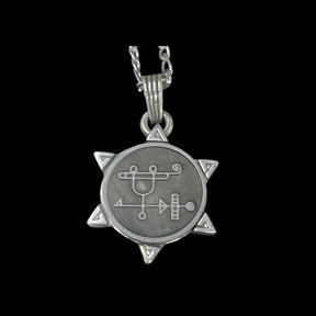 Demon Pendant 43 MARQUES SABNOCK and Secret Seal of Solomon 72 Demons Lesser Key of Solomon Goetia In Silver 3 x 2.5 cm 12 Gr Art 1902 - Bricks Masons