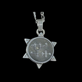 Demon Pendant 43 MARQUES SABNOCK and Secret Seal of Solomon 72 Demons Lesser Key of Solomon Goetia In Silver 3 x 2.5 cm 12 Gr Art 1902 - Bricks Masons