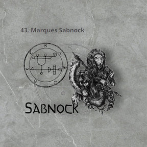 Demon Pendant 43 MARQUES SABNOCK and Secret Seal of Solomon 72 Demons Lesser Key of Solomon Goetia In Silver 3 x 2.5 cm 12 Gr Art 1902 - Bricks Masons