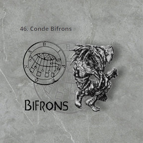 I swore Demon 46 KING COUNT BIFRONS and Secret Seal of Solomon 72 Demons Lesser Key of Solomon Goetia In Silver 3 x 2.5 cm 12 Gr Art 1905 - Bricks Masons