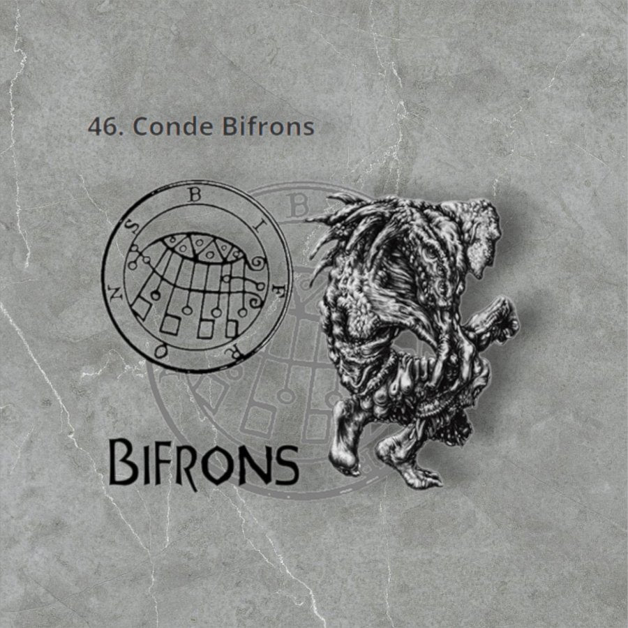 I swore Demon 46 KING COUNT BIFRONS and Secret Seal of Solomon 72 Demons Lesser Key of Solomon Goetia In Silver 3 x 2.5 cm 12 Gr Art 1905 - Bricks Masons
