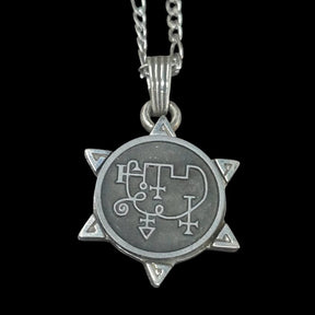I wove the Demon 65 MARQUES ANDREALPHUS and the Secret Seal of Solomon 72 Demons, Lesser Key of Solomon, Goetia, in Silver, 3 x 2.5 cm, 12 g, Art 1924 - Bricks Masons