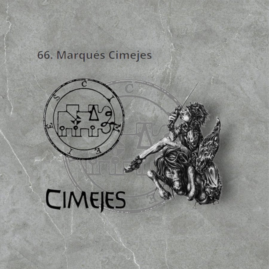 I wove the Demon 66 MARQUES CIMEJES and the Secret Seal of Solomon 72 Demons, Lesser Key of Solomon, Goetia. In Silver, 3 x 2.5 cm, 12 g. Art. 1925 - Bricks Masons