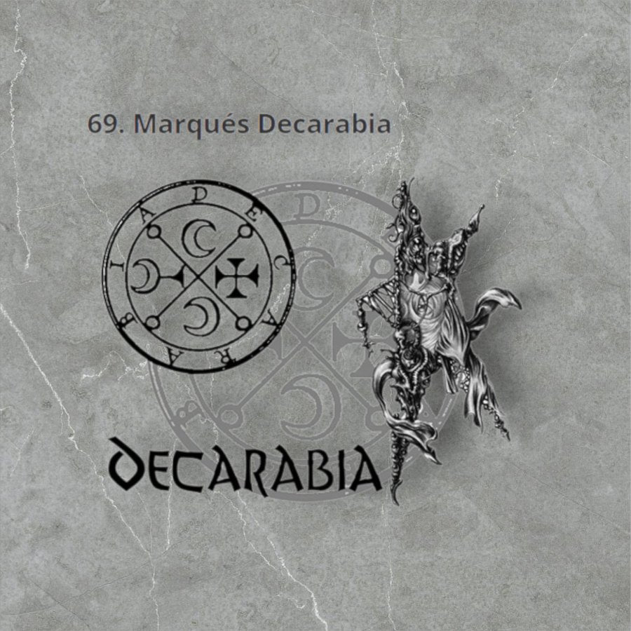 Demon Pendant 69 MARQUES DECARABIA and Secret Seal of Solomon 72 Demons Lesser Key of Solomon Goetia In Silver 3 x 2.5 cm 12 Gr Art 1928 - Bricks Masons
