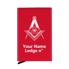 Master Mason Blue Lodge Credit Card Holder - Various Colors - Bricks Masons