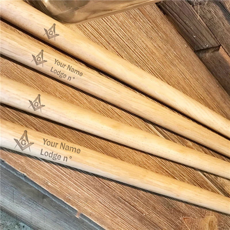 Master Mason Blue Lodge - Drumsticks 1 Pair Personalized Custom Size 5A Laser Engraved - Bricks Masons